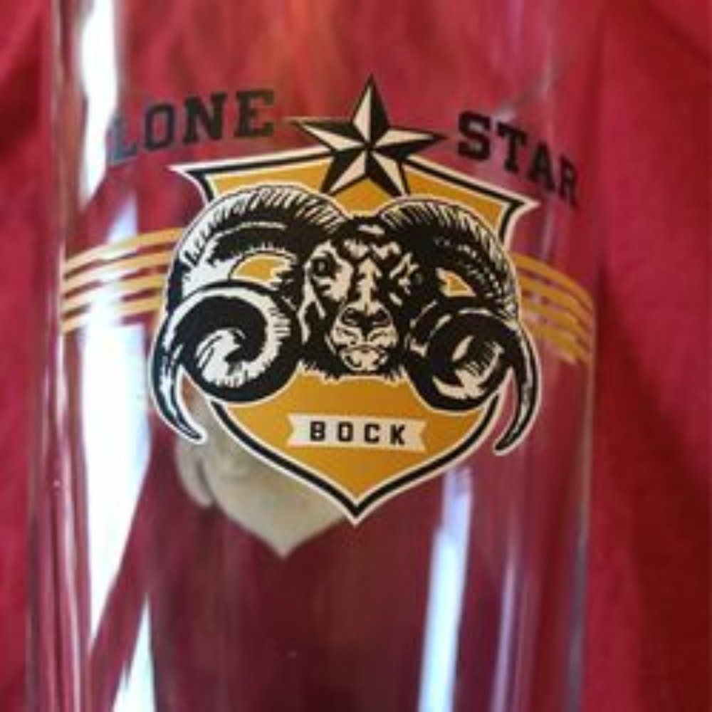 Lone Star Bock Beer Glass